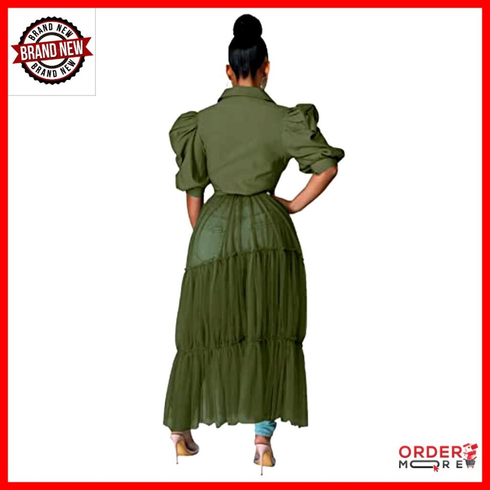 Short Sleeve Bodycon High Low Asymmetrical Ruffle Tunic Dress - Picture 3 of 7